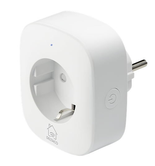 DELTACO SMART HOME strömbrytare, WiFi - vit