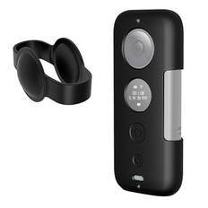 PULUZ Silikonskyddsfodral med linsskydd för Insta360 ONE X (svart) (En-Storlek)