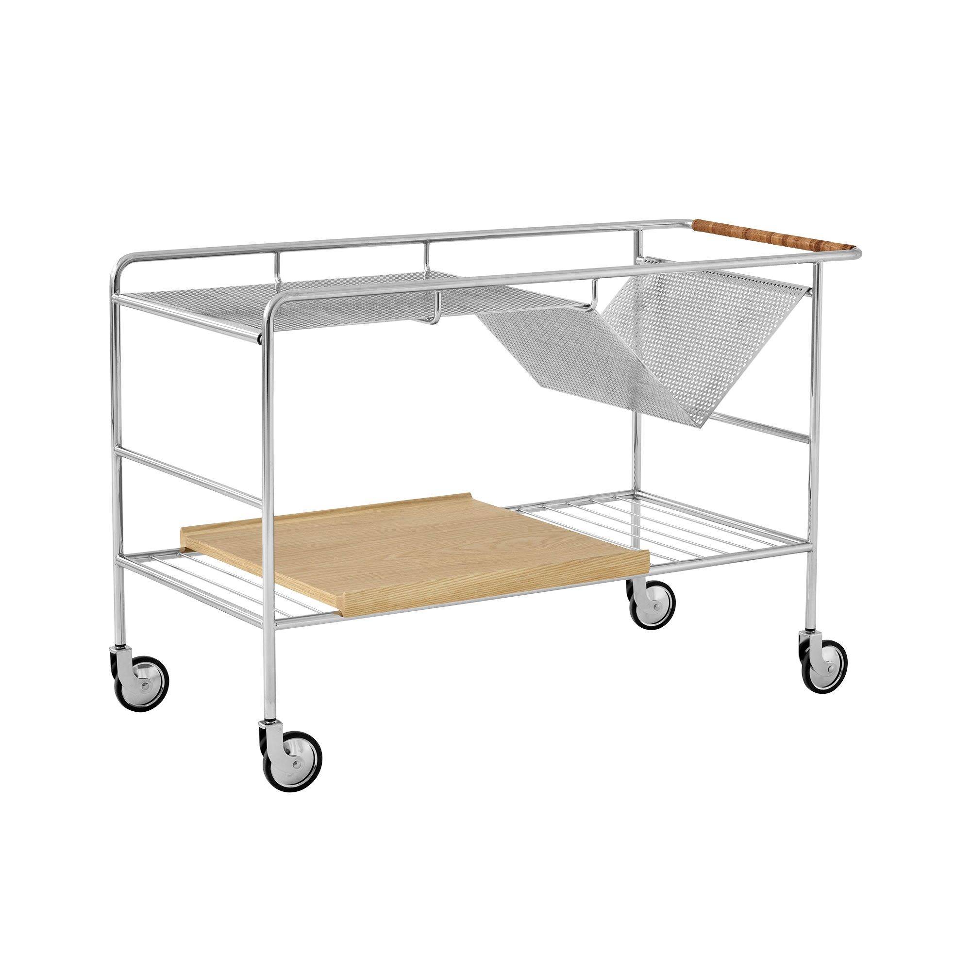 Alima NDS1 Vagn Krom/ Lackad Ek - Krom / Ek
