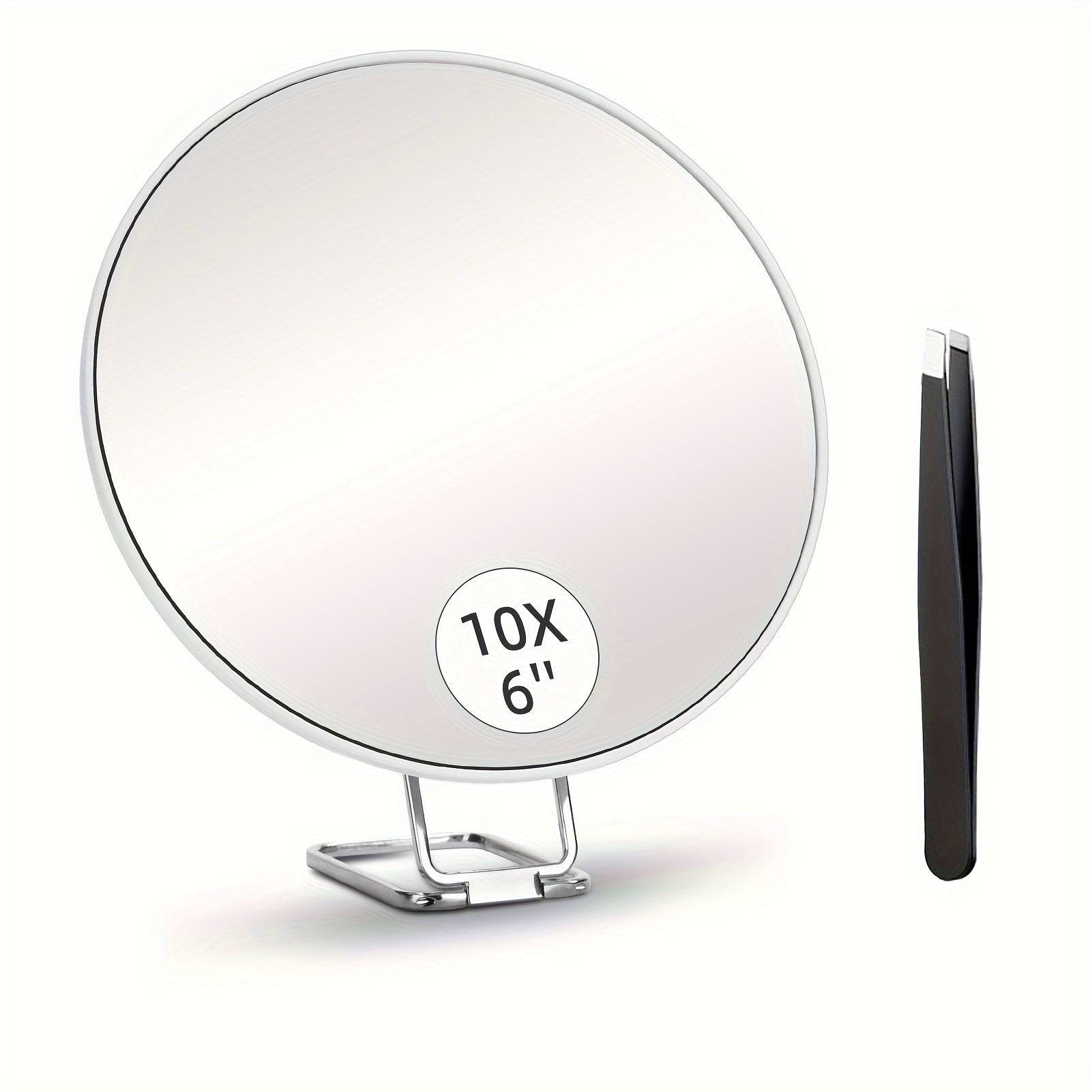 PrecisionGlow – Bärbar Makeup Spegel med Förstoring - Vit / 20X
