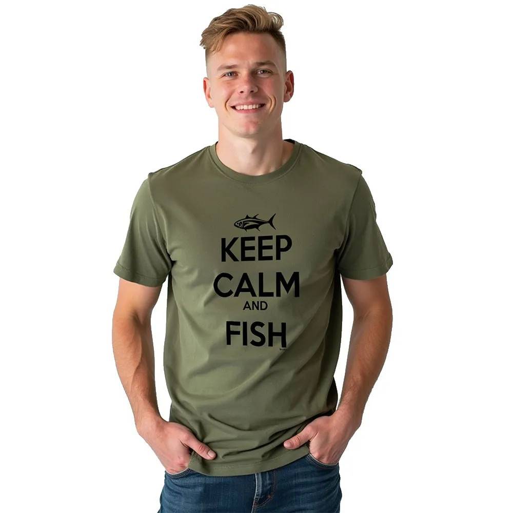 Kruskis Keep Calm And Fish T-shirt Med Korte ærmer