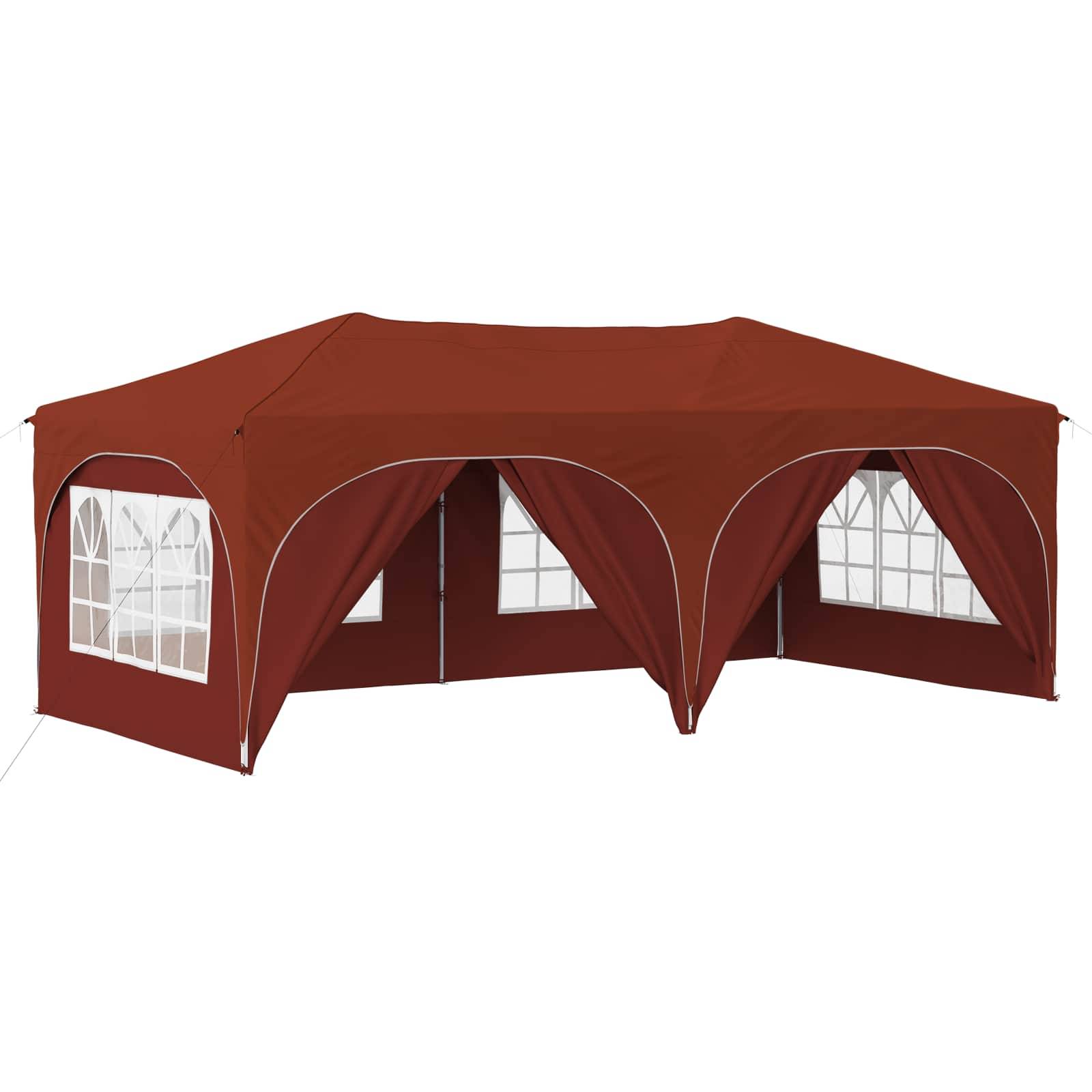 Pop-up Festtelt Terrakotta 575 x 288 x 245 cm Oxford stof