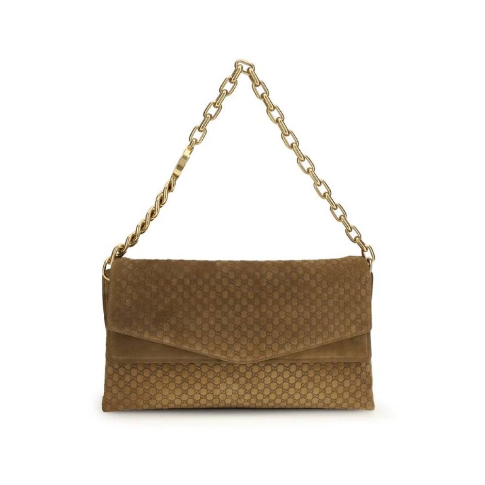 Gucci - Large Suede Axelväska Väskor - Dam - ONE Size - Mocka