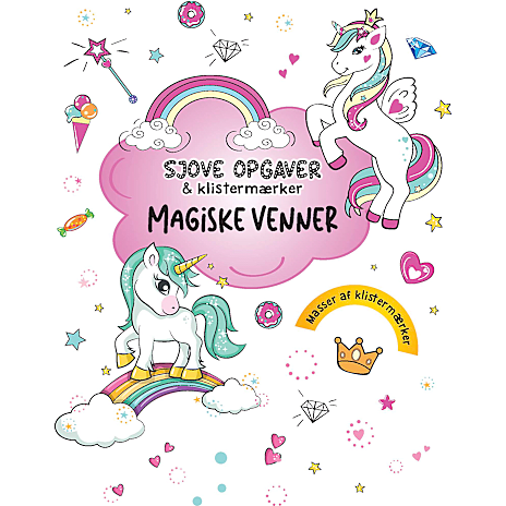 Sjove opgaver med stickers - magiske venner