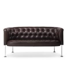 Walter Knoll - Haussmann Sofa 310-20, Polished Chrome-Plated, Leather Cat. 55 Congress 253 Espresso, Synthetic Glides - Sofaer - Trix & Robert Haussmann - Brun