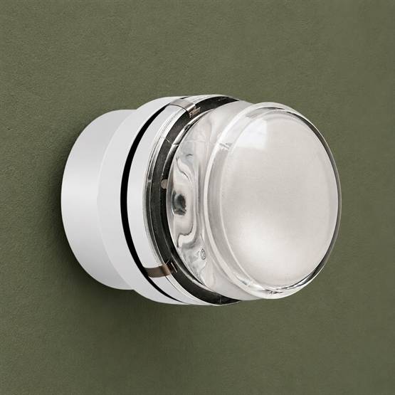 Fresnel væglampe / loftlampe, hvid
