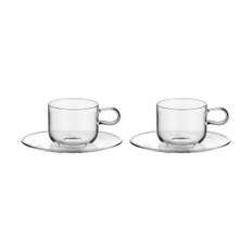 Kosta Boda Viva kopp med fat 30 cl 2-pack Klar