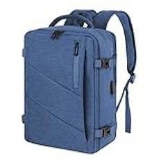 VOESLD Reseryggsäck, kabinväska, 45 x 36 x 20 cm, Easyjet-väska, 40 x 20 x 25 cm, väska för Ryanair, ryggsäck för bärbar dator, fritidsryggsäck med USB-port, för män och kvinnor, Färg: blå, 40x20x25