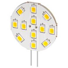 Rund stående LED-spotlight, 12 Volt, 2 Watt, varmvit - Med G4-anslutning, ej dimbar, motsvarar en 20 Watts halogenlampa