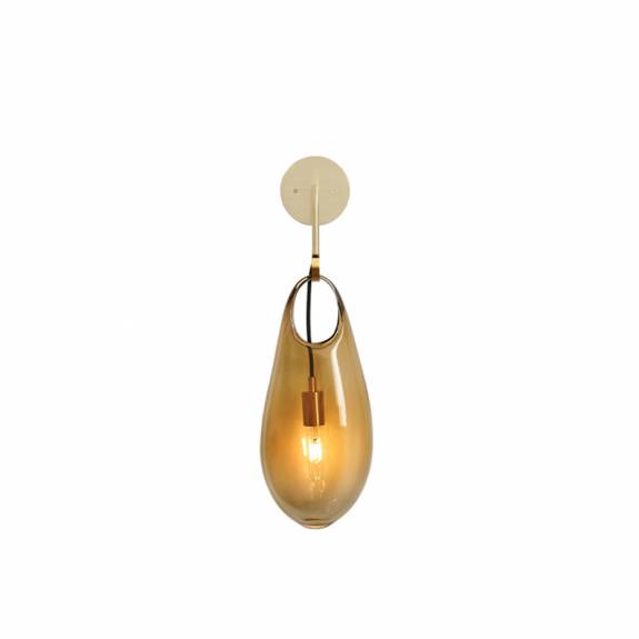 Hold 18 Vägglampa Brushed Brass/Olivin