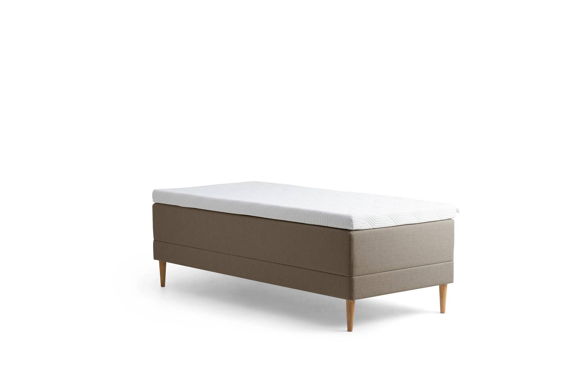 Tempur - Promise Ramsäng Warm Grey 90x200 Pro Plus SmartCool 8cm Mjuk Rundat Ekben 19cm från Sleepo - Beige (90x200cm)
