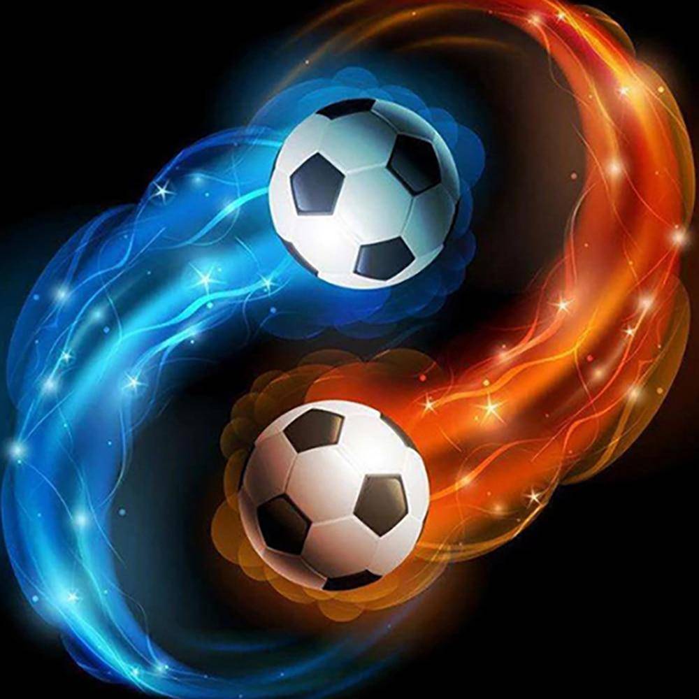 Gör-det-själv 5D Full Diamond Målning Korsstygn fotboll Mosaik Diamantbroderi Handarbete 30X40CM