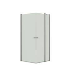 Dansani Match hörndusch, modell A+C, 97x97 cm, klart glas, satin profil