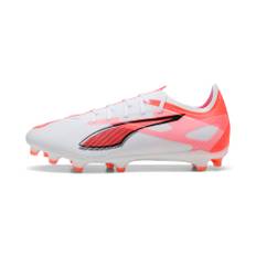 PUMA ULTRA 5 MATCH FG/AG Football Boots Unisex, Shoes, White/Black/Glowing Red, 46