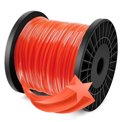 Forever Speed Freischneider Faden, 2,8 mm x 100 Meter 5-Kant Rasentrimmer Faden Trimmerfaden Rasen Mähfaden Ersatzfaden Nylonfaden Motorsense Trimmerschnur