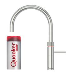 Quooker Fusion Round køkkenarmatur, Combi beholder, rustfrit stål