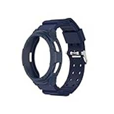 Silikonrem för Galaxy Watch 6 Classic 47mm 43mm TPU Ring Bezel Case Band för Galaxy Watch 6 Classic Armband