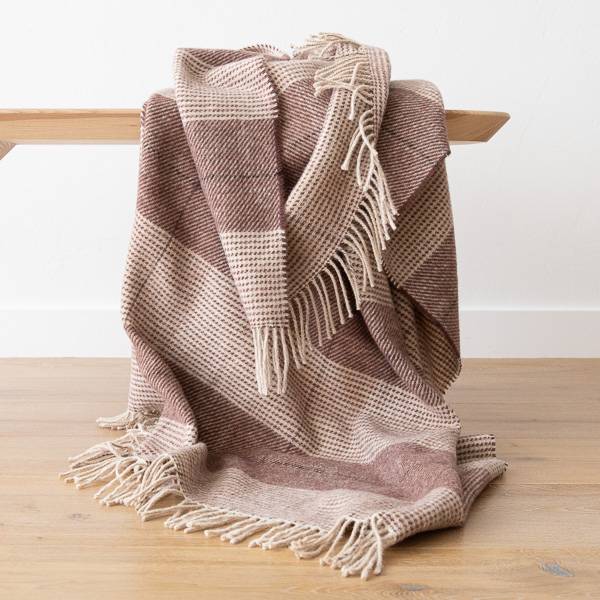Plaid i uld og alpakauld, Choco Brown Luigi