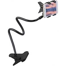 Universal Svanehals Telefonholder med Klemme, Bærbar Fleksibel Holder, Lange Arme 360 Graders Justerbar, Robust og Holdbar til Seng, Bil, Hjem, Bord