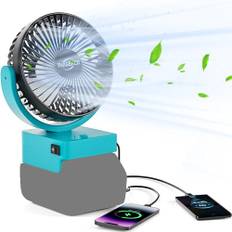 ThagBrco Wireless Fan Kompatibel für Makita 18V Akku- Cordless Fan with USB A+C,Work for BL1860 BL1850 BL1840 BL1830S chnellladung für Camping, Werkstatt und Baustelle(Keine Batterie)