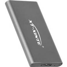Xt-xinte mini msata till usb 3.0 hdd hårddisk extern kapsling hårddiskadapterfodral för msata ssd-fodral - Grå
