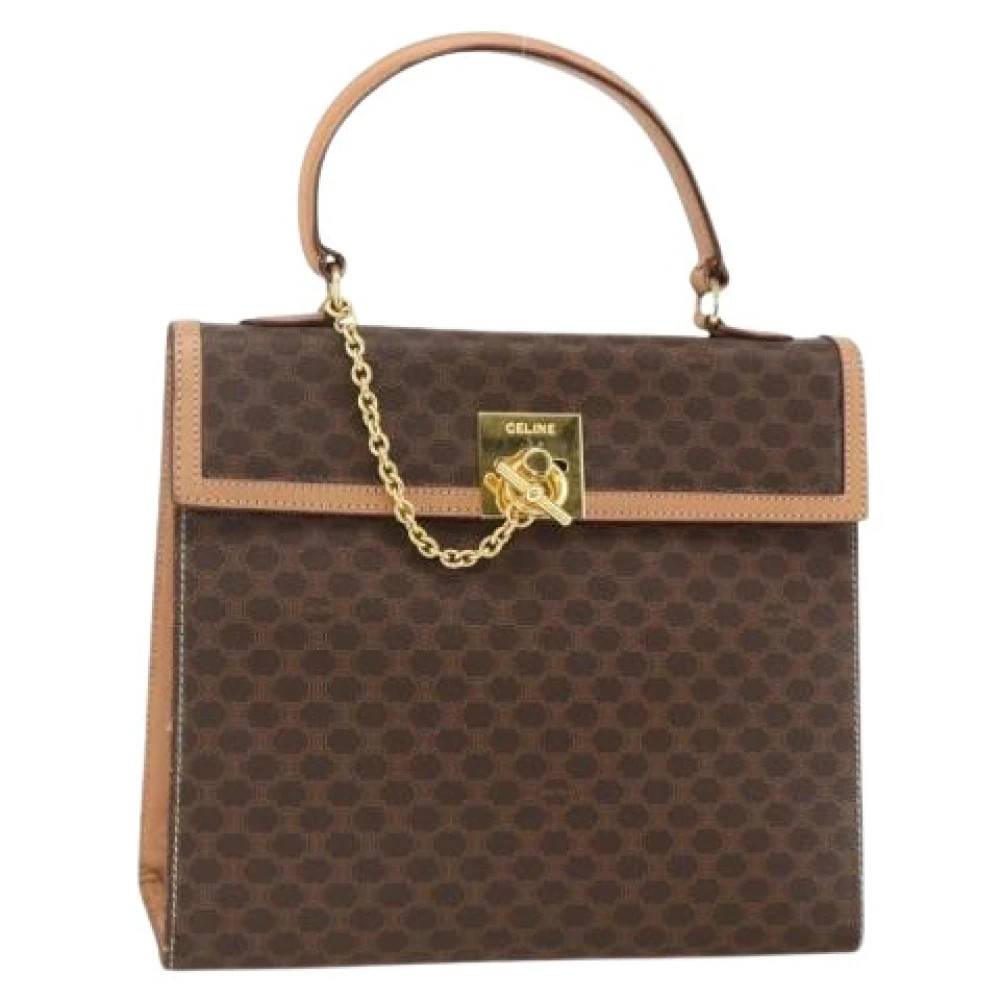 Celine Vintage Pre-owned Plastic Håndtaske - Vintage - Dame - Brun - ONE SIZE - Uld
