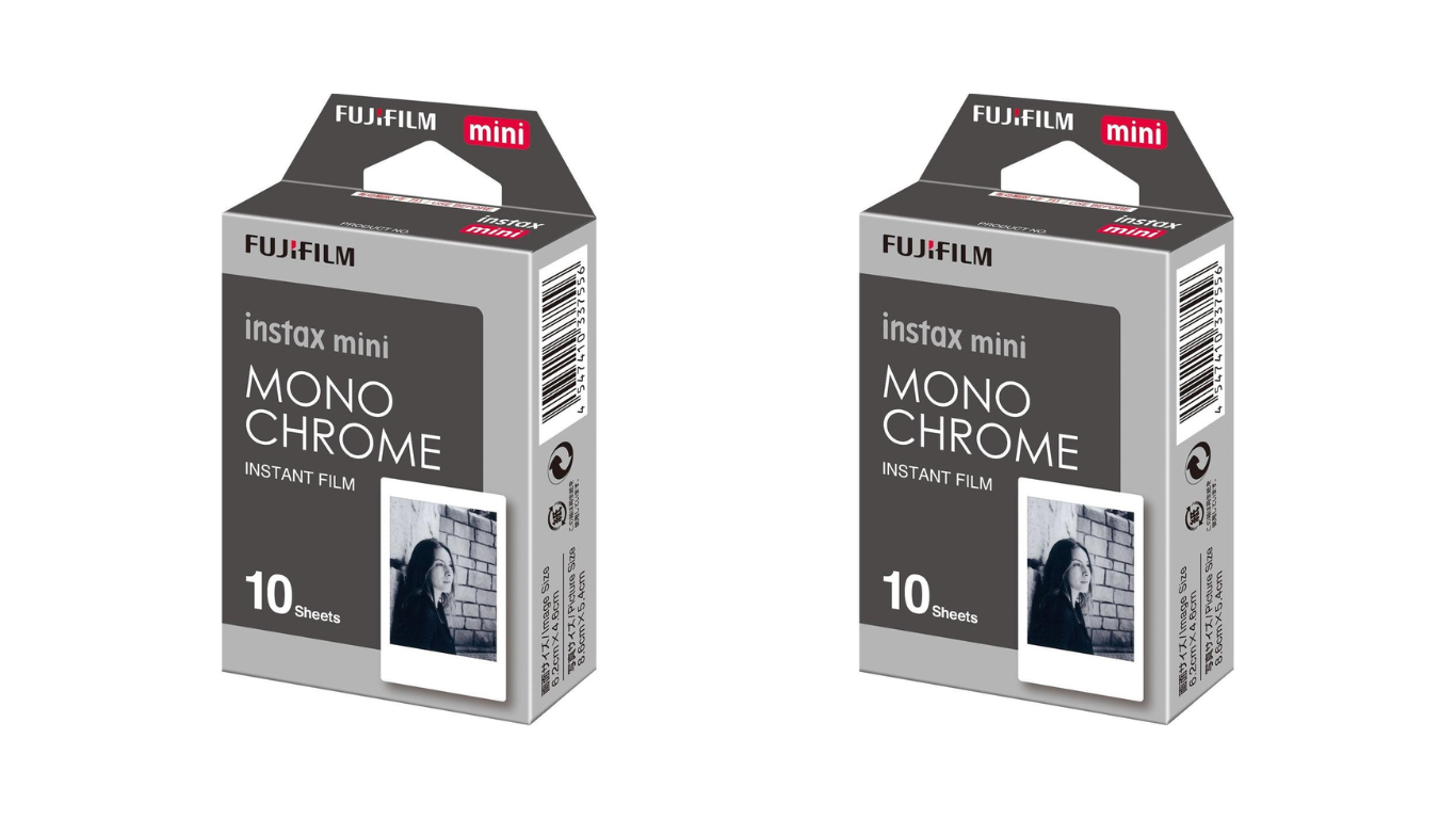 Fuji - Instax Mini Film Monochrome 10-Pak - BUNDLE med 2 x 10-Pack - Prismatch