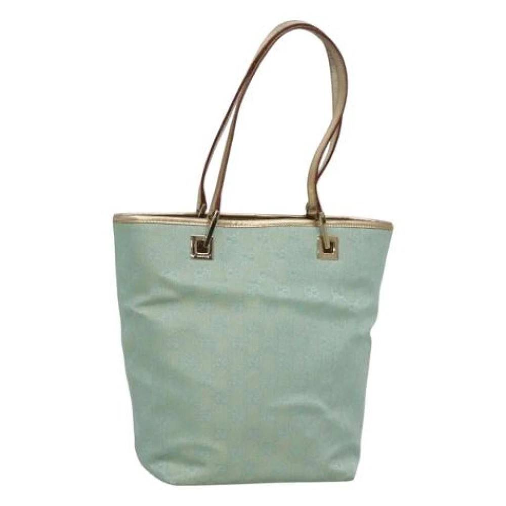 Gucci Vintage Pre-owned Canvas gucci-tasker - Vintage - Dame - Blå - ONE SIZE - Uld