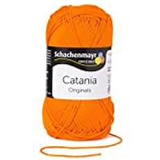 Schachenmayr Catania 9801210-00281 Stickning Bomull Garn, 11,5 cm Längd x 5,2 cm Bredd x 6 cm Höjd, Orange