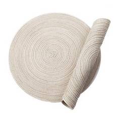 Bordstablett - 2 pack Alba (vit) (Storlek: Rund 38 cm)