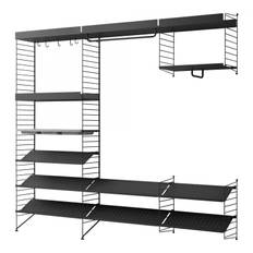 String Stringhylla Hyllsystem No 16 Svart - Hyllkombinationer Svart - String-i-svart