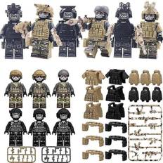 Kvalitets Høj Militær Våben Camouflage Ghost Specia Force Soldat Swat Taktisk Vest Tilbehør Minifigurer Dele Byggeklodser Legetøj