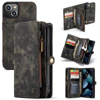 CaseMe Multi-Slot 2 i 1 Plånboksfodral iPhone 13 Grå