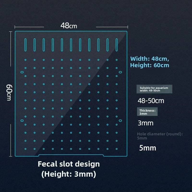 Acrylic Fish Tank Divider & Partition Board - 48*60cm/default type a [suction cup included] thickness 3mm board