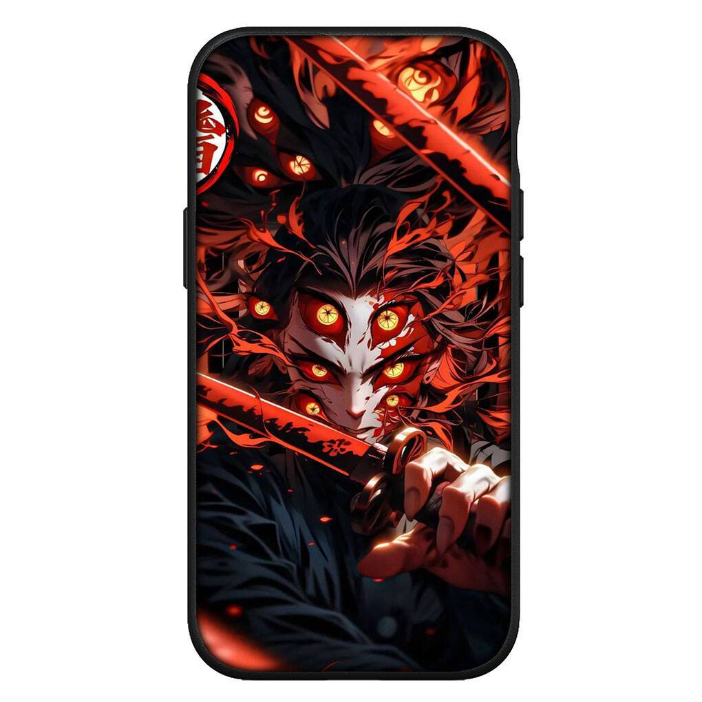 för Samsung Galaxy S25 S24 S23 S22 Ultra FE Plus A37 A57 A56 A55 A06 A16 A15 A36 A26 A35 A05 A25 A54 A34 S9 Fodral Demon Slayer Kamado Tanjiro Kokushibo for Samsung Galaxy A05S ceil färg