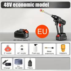 TEMU 700w 30bar High-pressure Car Wash Foam Kit With Water Spray - Portable, Rechargeable For Makita 18v Batteries, Includes Adjustable Nozzle & Accessories - Ideal For Efficient Vehicle Cleaning