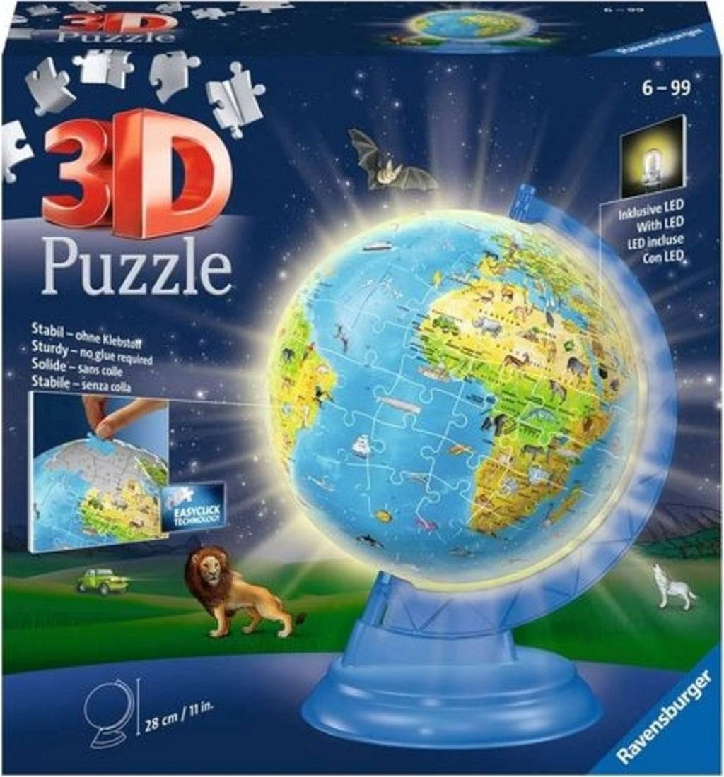 Ravensburger 3D-​pussel -​ Barnens Jordglob med Ljus