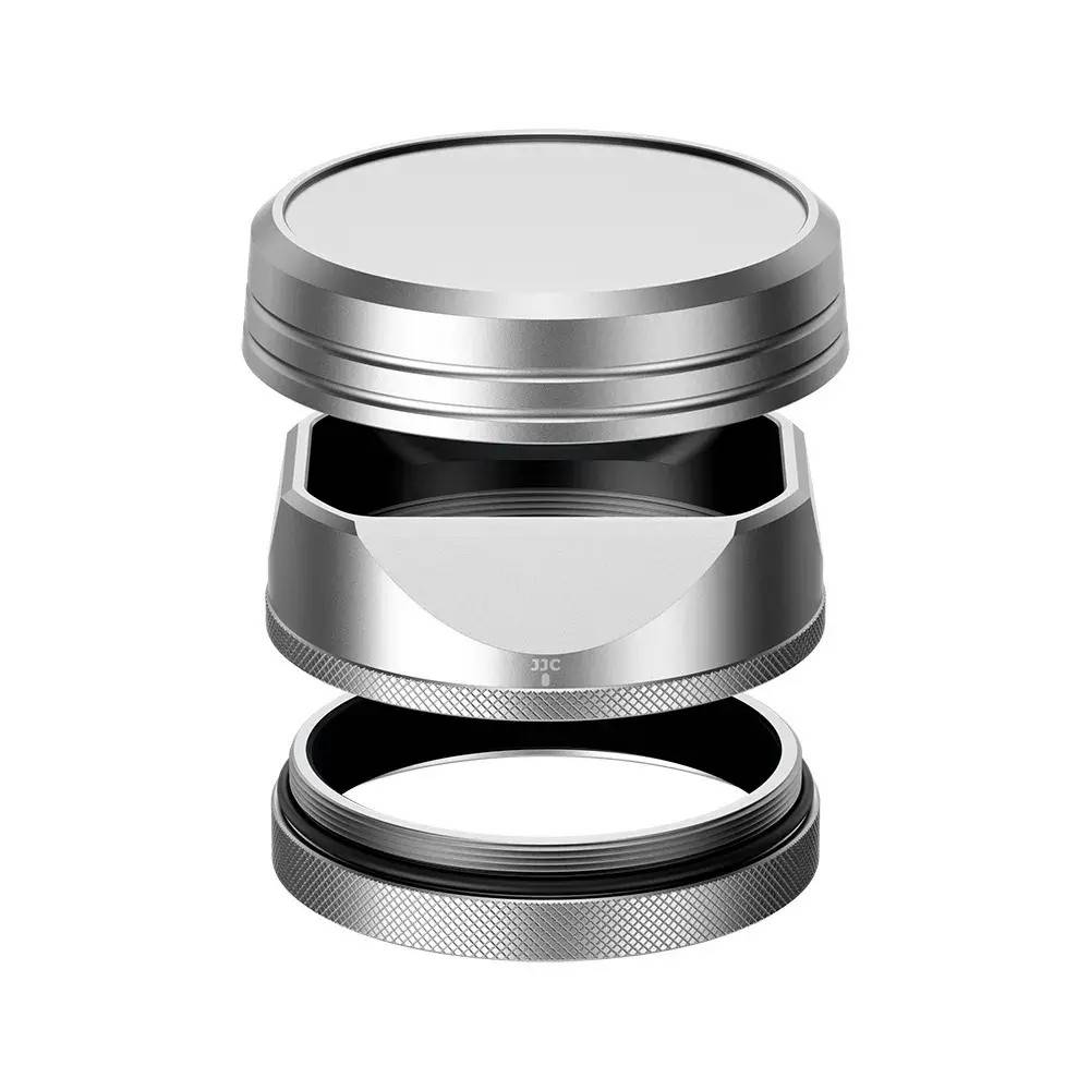 JJC Motljusskydd, adapterring & lock för Fujifilm X100VI X100V X100F (Silver)