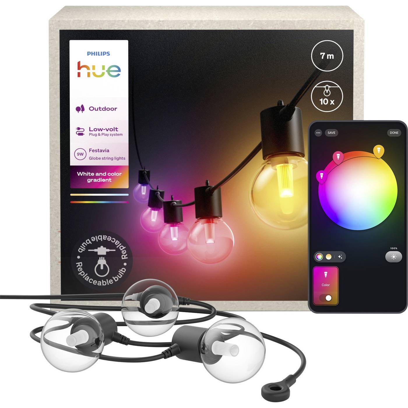 Philips LED-lampa 929004581801 Hue Festavia