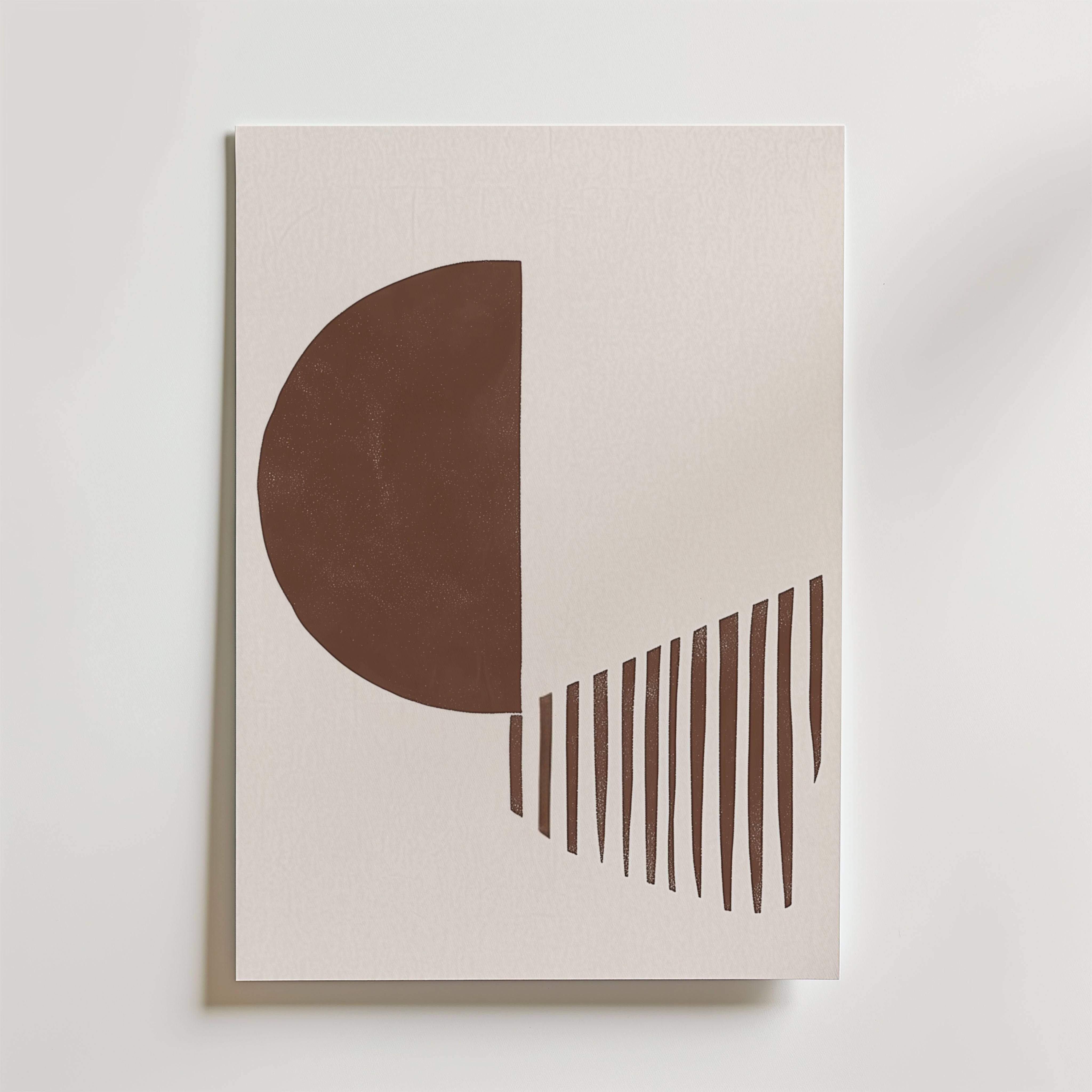 Organic Lines Contrast Poster - Premium Canvas 50x70 cm