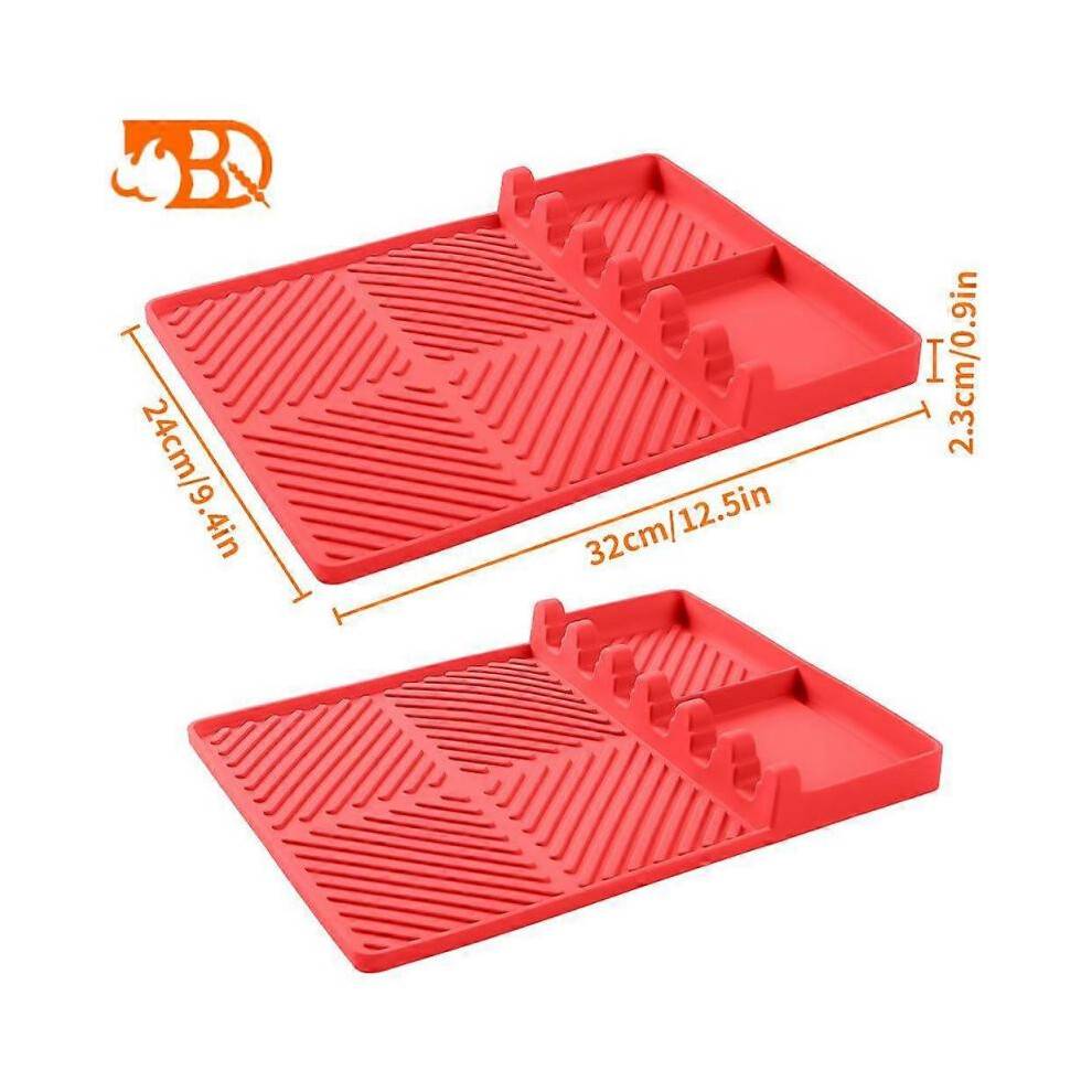 (Small Red) Durable 16x11.5" Silicone Grill Mat for Blackstone Grill,Silicone Grill Mat