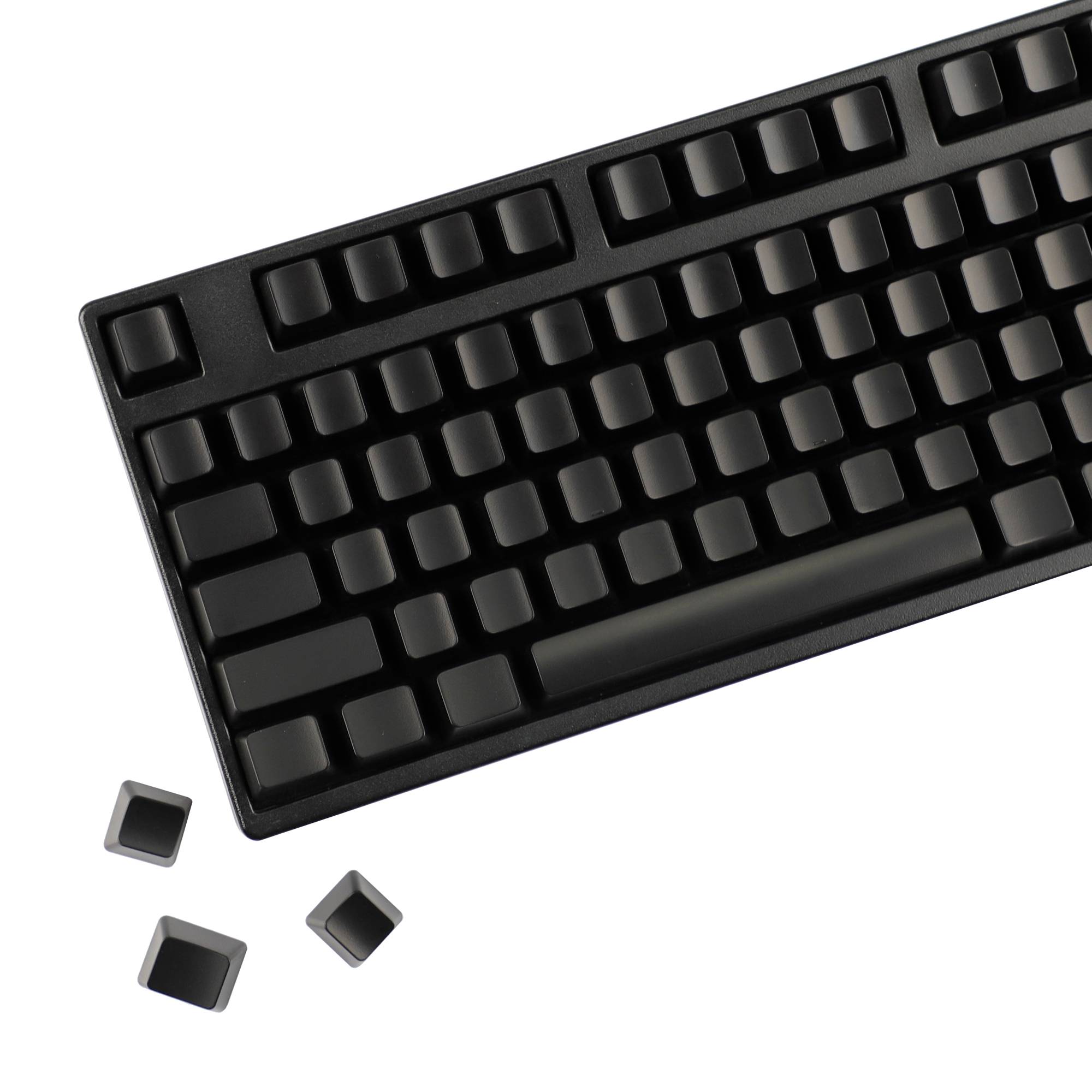 YMDK 109 Keys ABS OEM Profile Black White Blank Spray-painted DIY Laser Engraving Keycaps for MX Mechanical Keyboards