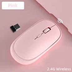 2,4 Ghz USB trådlös mus Tyst ergonomisk dator för Mac Tablet Macbook Air Laptop Notebook PC Usb Gaming Mus Hemmakontor rosa