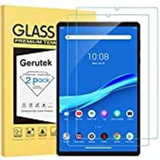 Gerutek [2-pack] Lenovo Tab M10 Plus (2:a generationen) 10,4 tum skärmskydd i härdat glas, TB-X606F/TB-X606X skärmskydd [Ultra Clear] [Anti-repa] [Enkel installation] [9H] för Lenovo Tab 10.3