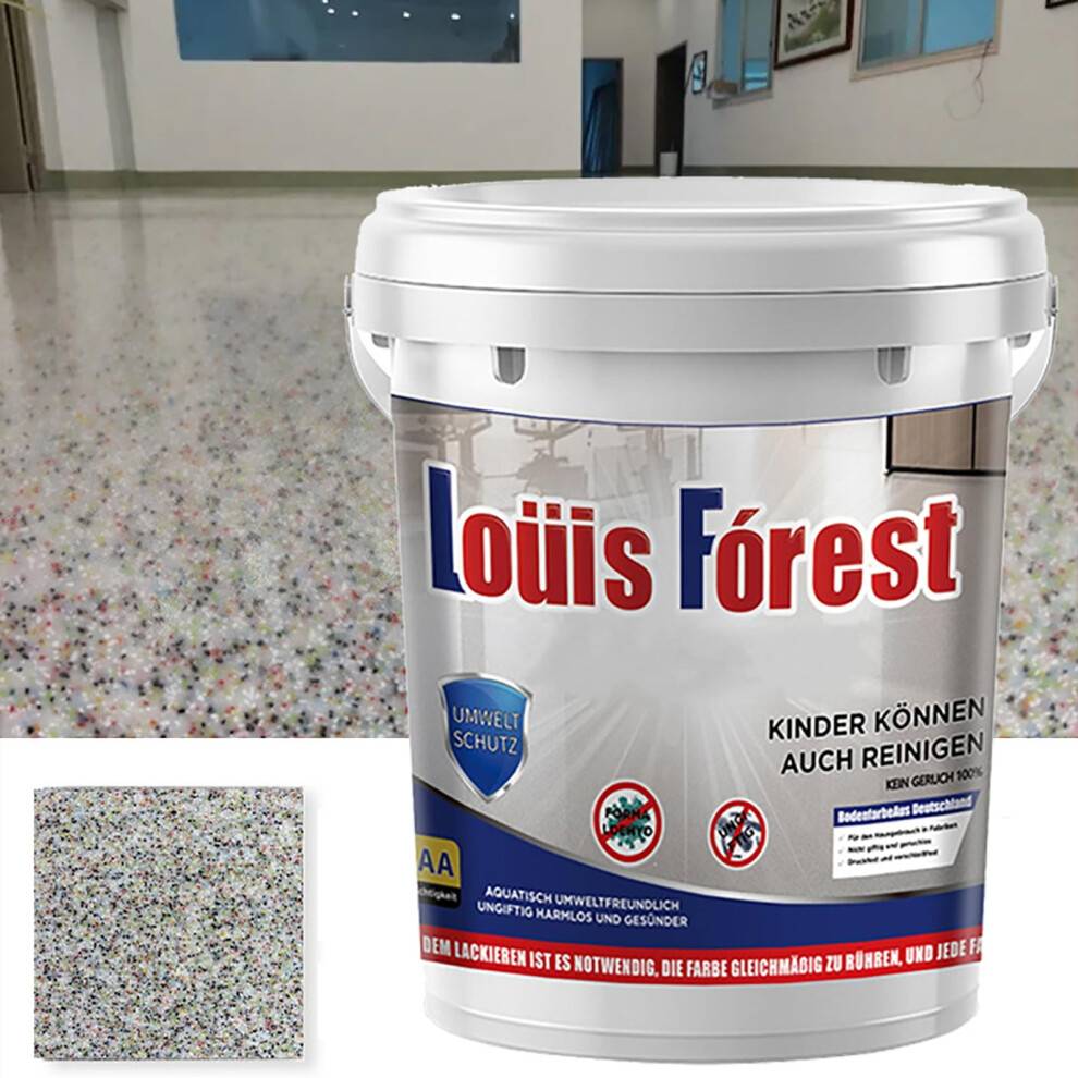 Forest Epoxy Gulvmaling, Farvet Sandbelægning, Højglans Marmoreffekt, Vandtæt & Skridsikker, Indendørs/Udendørs Brug, 1 stk.