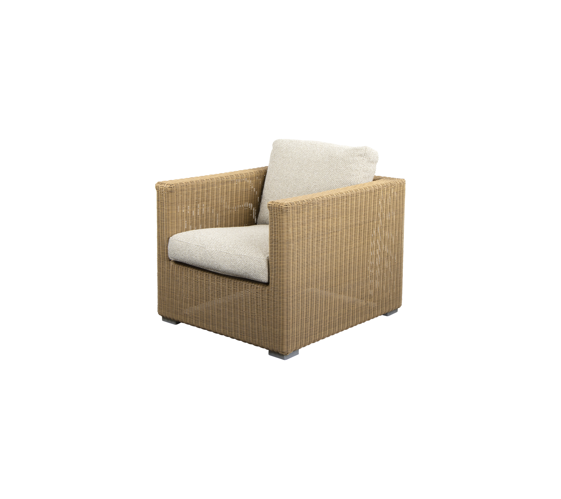 Chester lounge fåtölj - Graphite, large round Weave / Desert sand, Rise w/QuickDry & Airflow