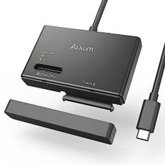 Alxum M.2 NVME Gehäuse und SATA USB Adapter - USB 3.2 Typ C 10Gbps für 2,5"/3,5" Festplatten - Unterstützt PCIe/NVMe SSDs und AHCI SATA SSDs & HDDs