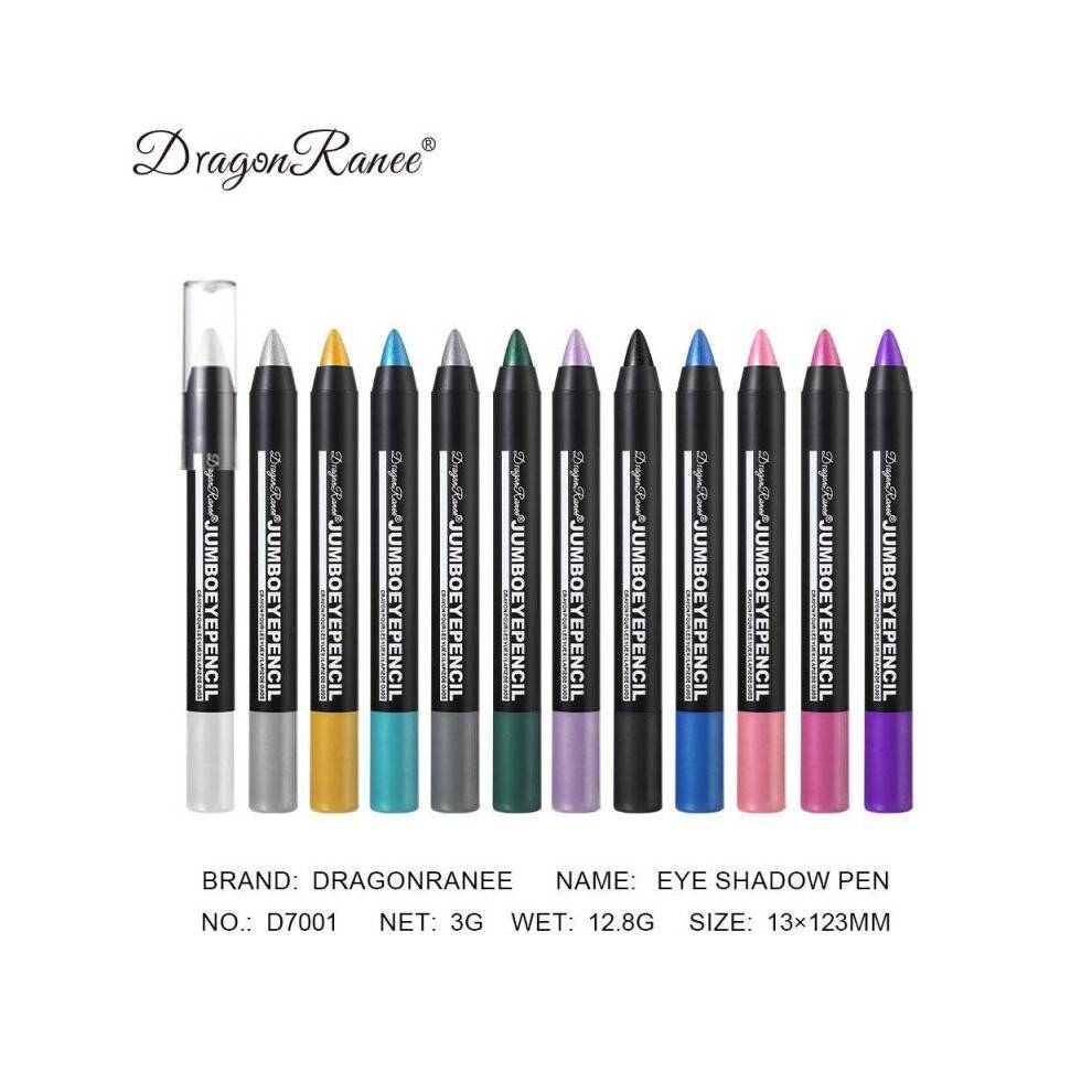 (Matches the image, 09) Smoky Dark Green Eyeshadow Pencil Stick Waterproof Shimmer 12 Shade Metallic Glitter Eye Shadow Highlighter Makeup Tool