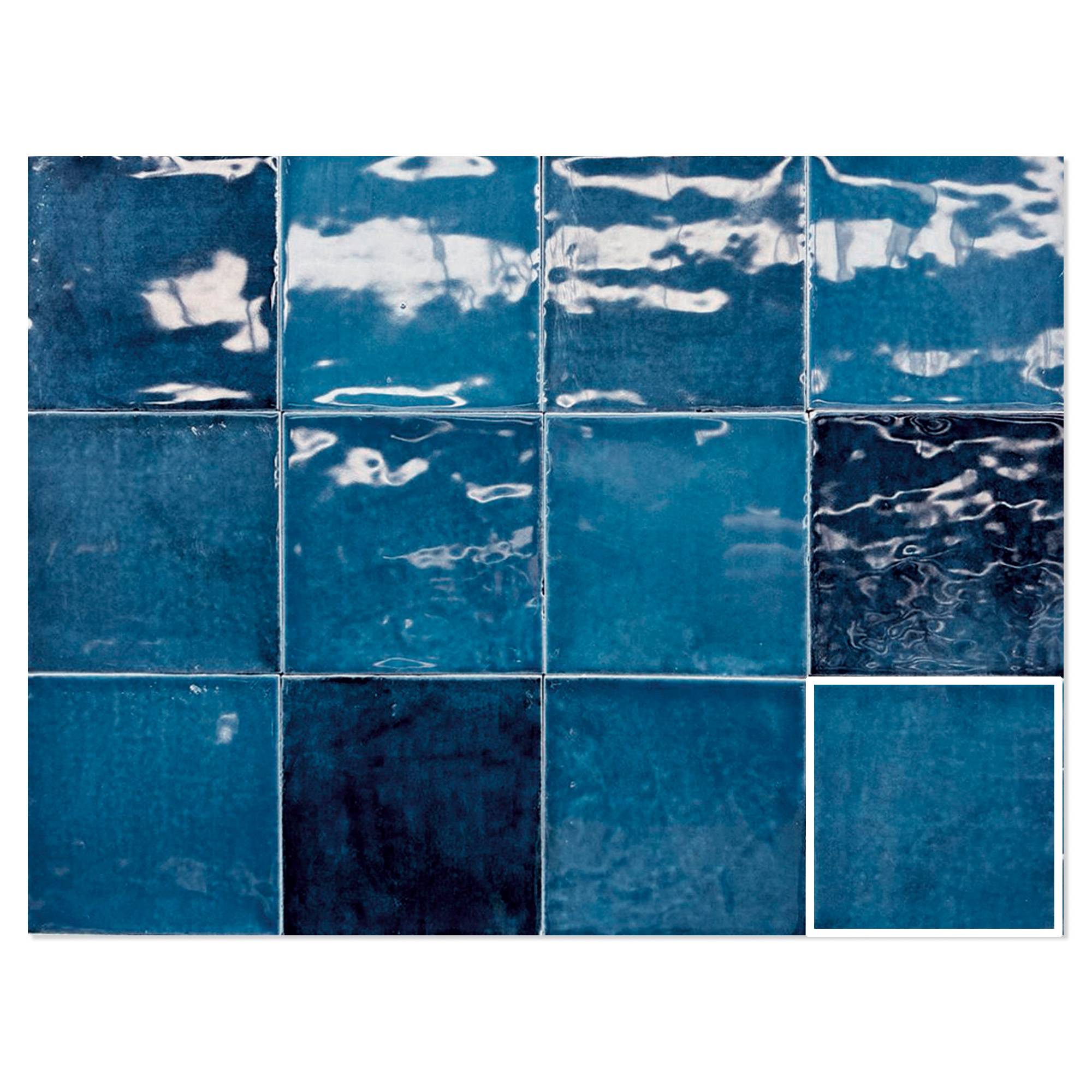 Klinker Zellige Blue Blank 12x12 cm