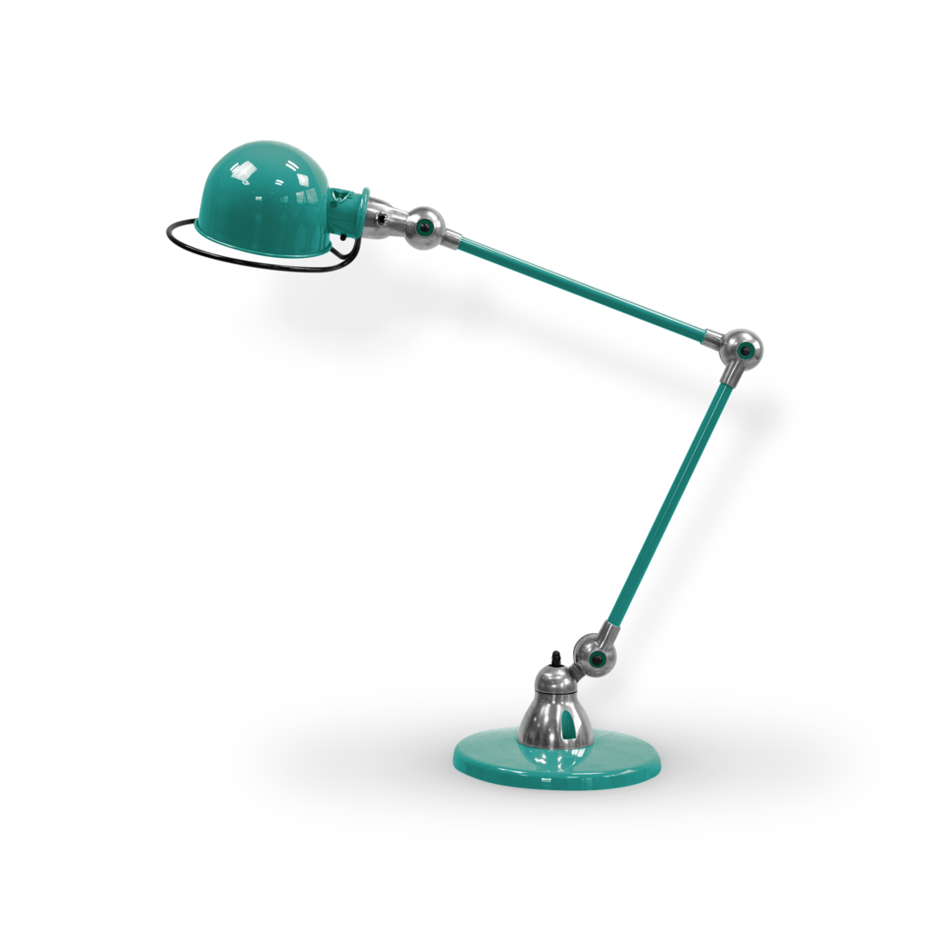 Loft D6440I bordlampe fra Jieldé - Water blue / Blank/poleret